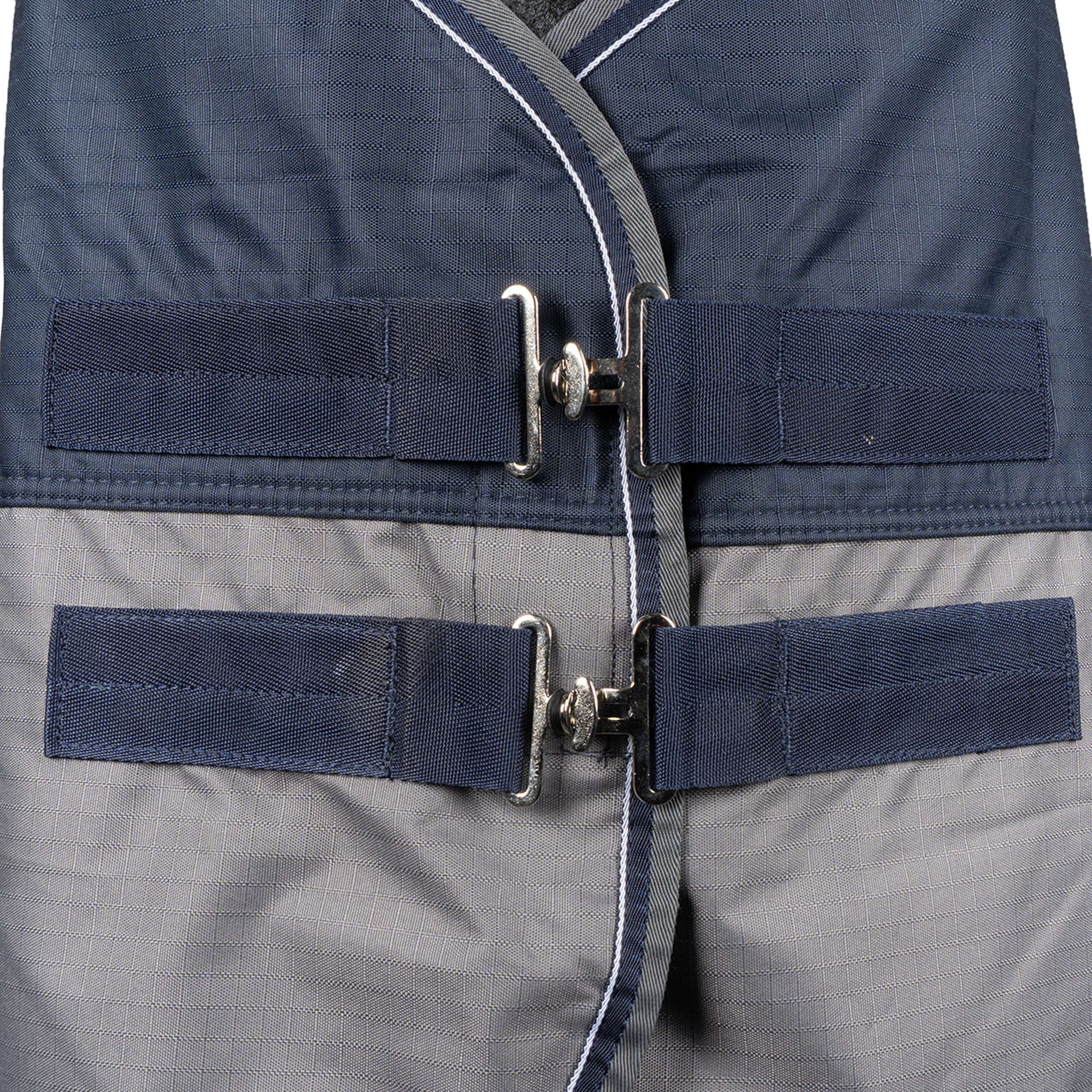 EQUITHÈME Outdoordeken Tyrex 600 D Polar Fleece 0g Marineblauw/Grijs EQUITHÈME Outdoordeken Tyrex 600 D Polar Fleece 0g Marineblauw/Grijs