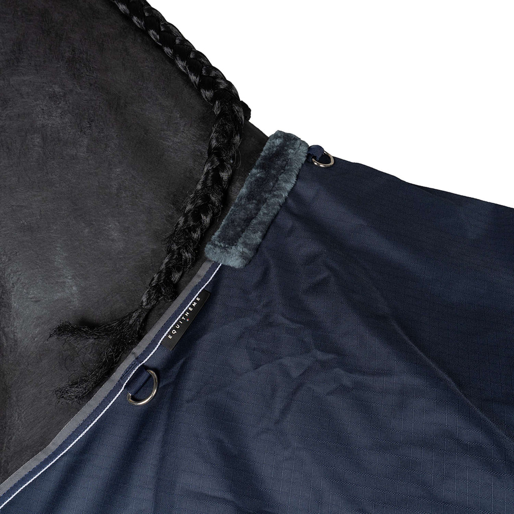 EQUITHÈME Outdoordeken Tyrex 600 D Polar Fleece 0g Marineblauw/Grijs