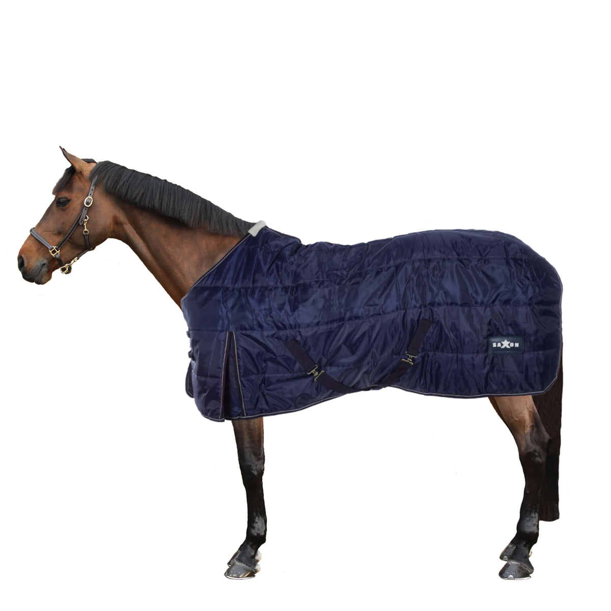 Weatherbeeta Deken Saxon Channel Quilt Stable Standard Neck Medium Navy/Wit