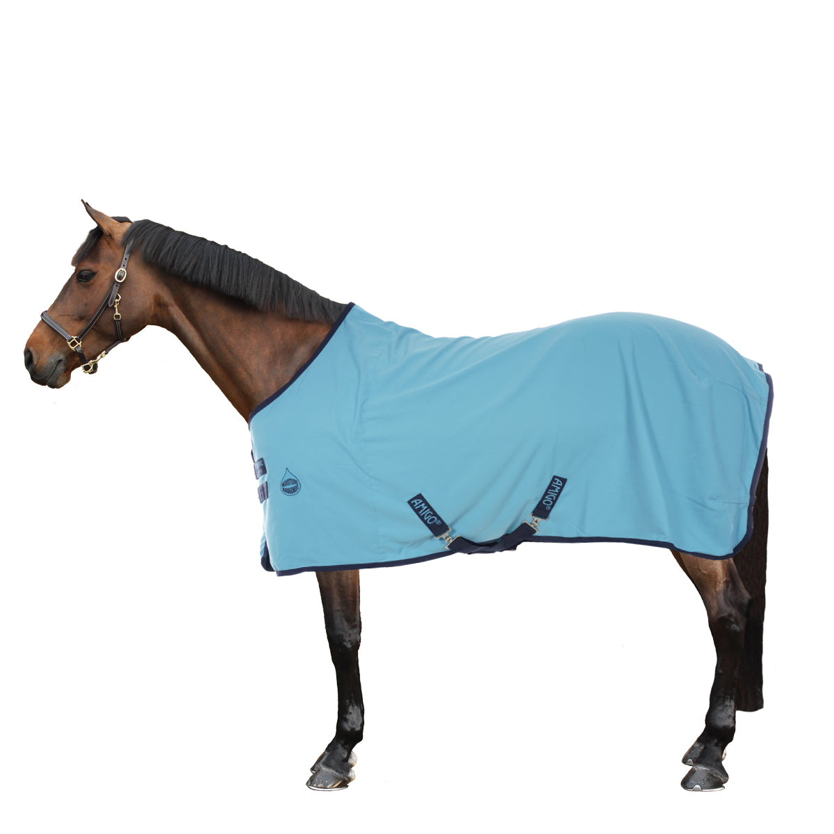 Amigo Staldeken Poly met Kruissingels DelphiniumBlue/Navy