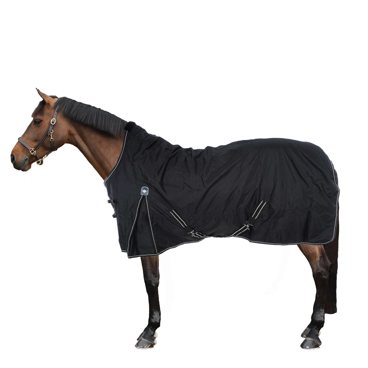 Riding World Regendeken Oxford 300D Fleece Voering Zwart