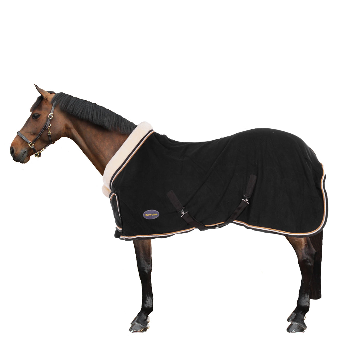 HB Showtime Showdeken Fleece 400gr Dutch Crown Zwart