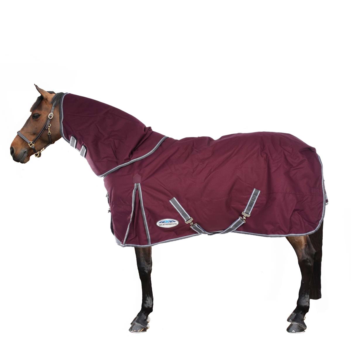 Weatherbeeta Winterdeken Comfitec Plus Dynamic II Detach-A-Neck Medium Maroon/Grijs/Wit