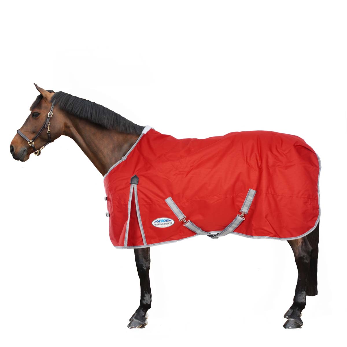 Weatherbeeta Winterdeken Comfitec Classic Standard Neck Medium/Lite 600D 100g Rood/Zilver/Navy