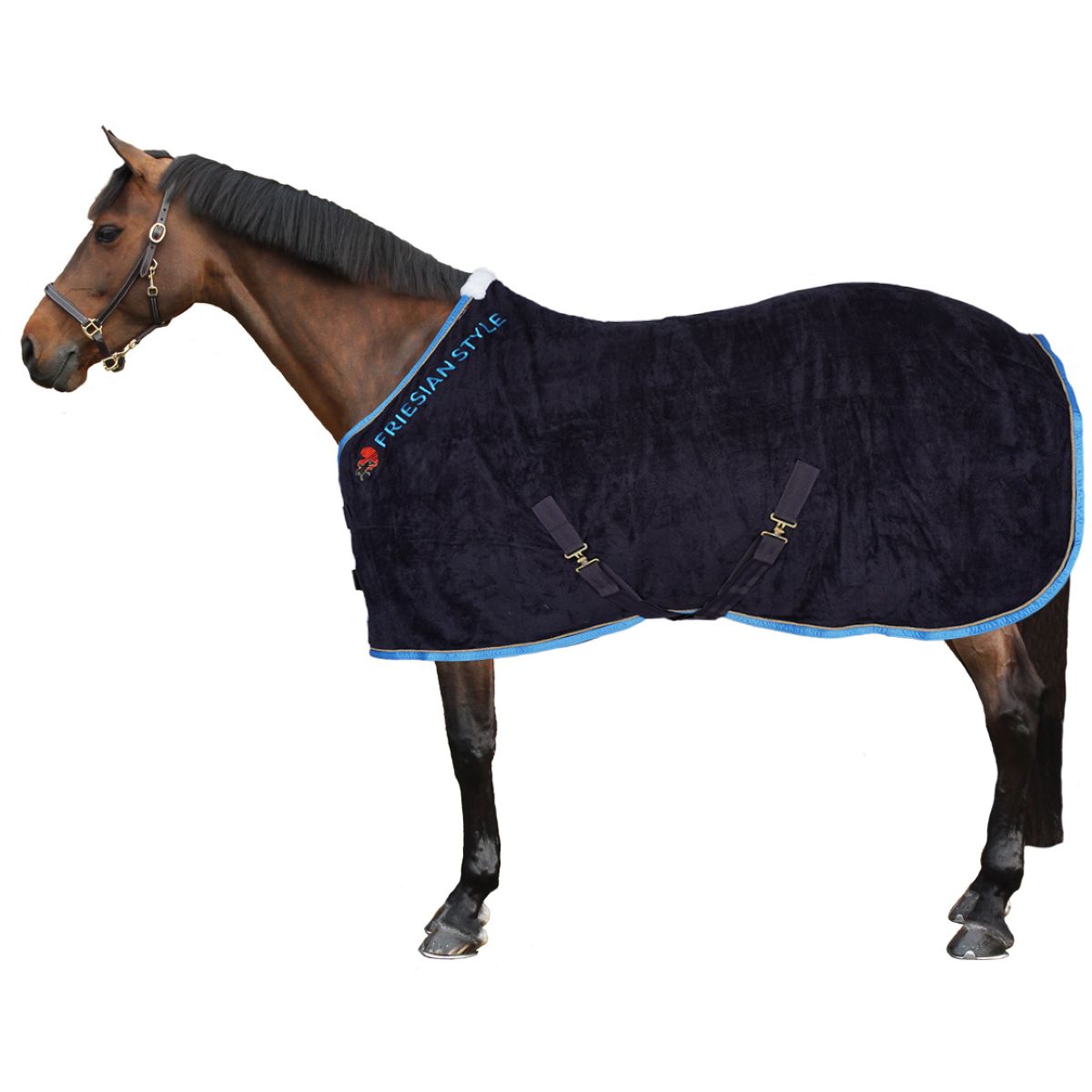 Harry's Horse Fleecedeken Friesian Style Navy