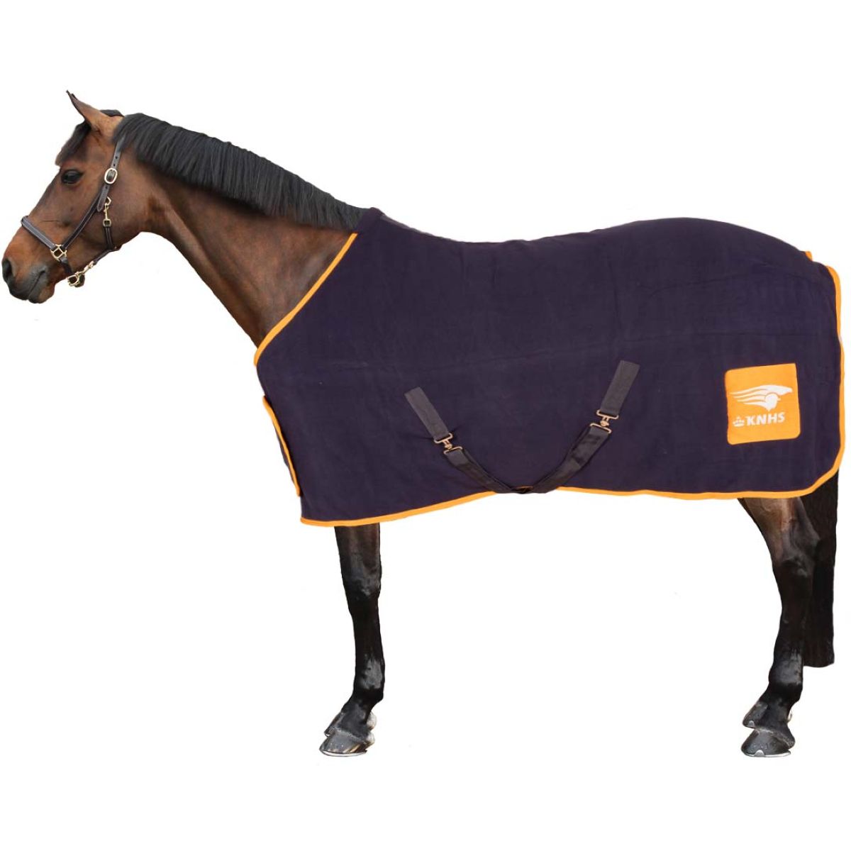 KNHS Showdeken Fleece met Borstflap Blauw