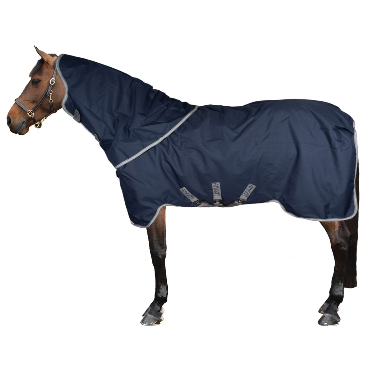 Amigo Turnout Rug FieldSafe Plus 1200D 50g Navy/Titanium Grey/Silver