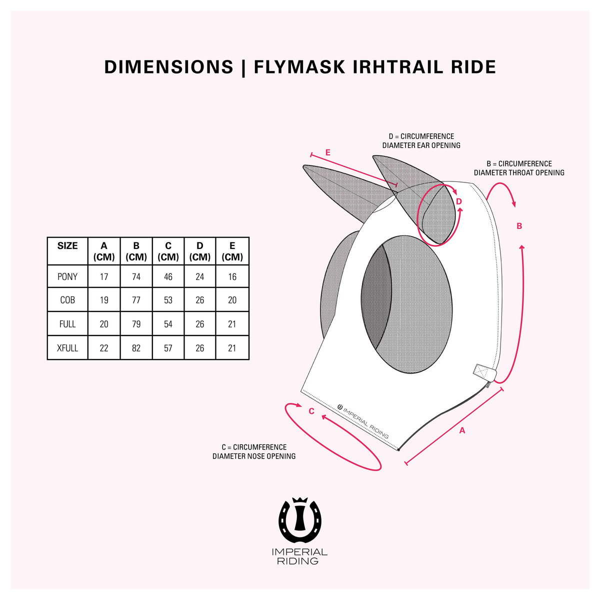 Imperial Riding Vliegenmasker IRHTrail Ride Pink