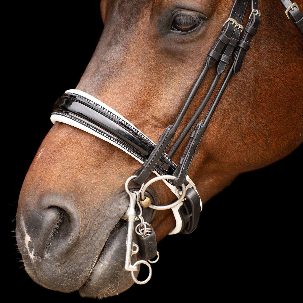 Imperial Riding Stang- en Trenshoofdstel IRHOlympia Zwart/Wit