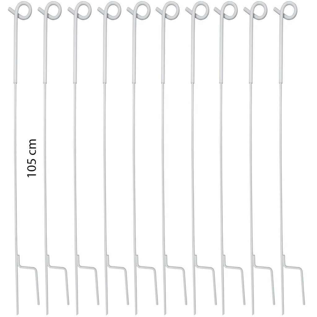 Agradi Power Veerstalenpaal met Krul 10 Stuks 105cm Wit