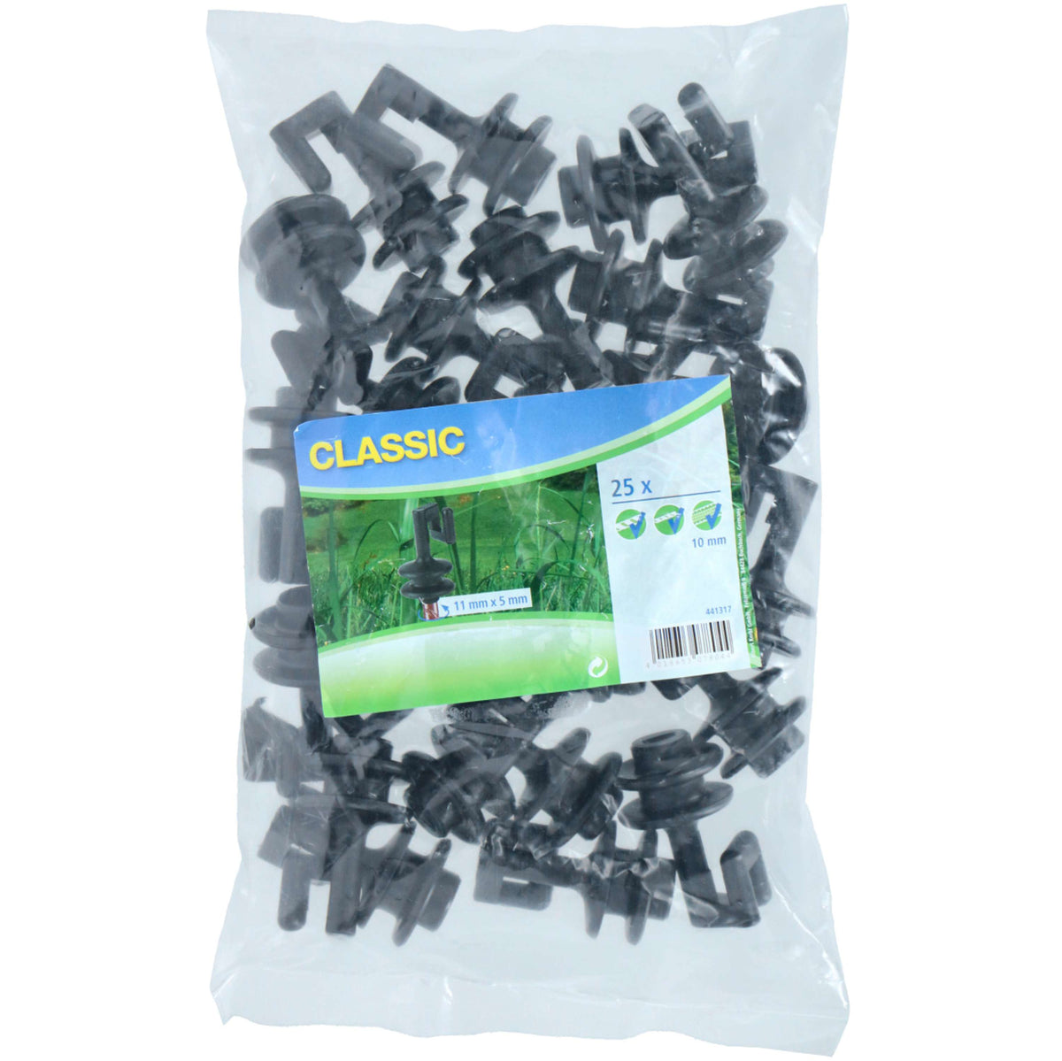 Ako Topisolator Koord/draad Stalen Paal Ovaal 25 Stuks Zwart