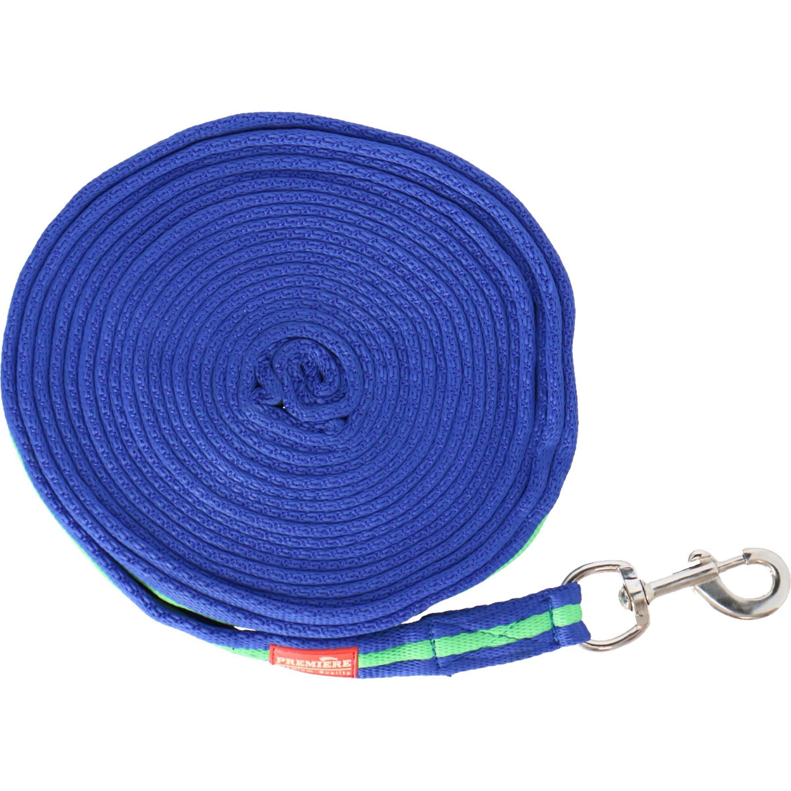 Premiere Longeerlijn Softgrip met Musketon Blauw/groen Premiere Longeerlijn Softgrip met Musketon Blauw/groen