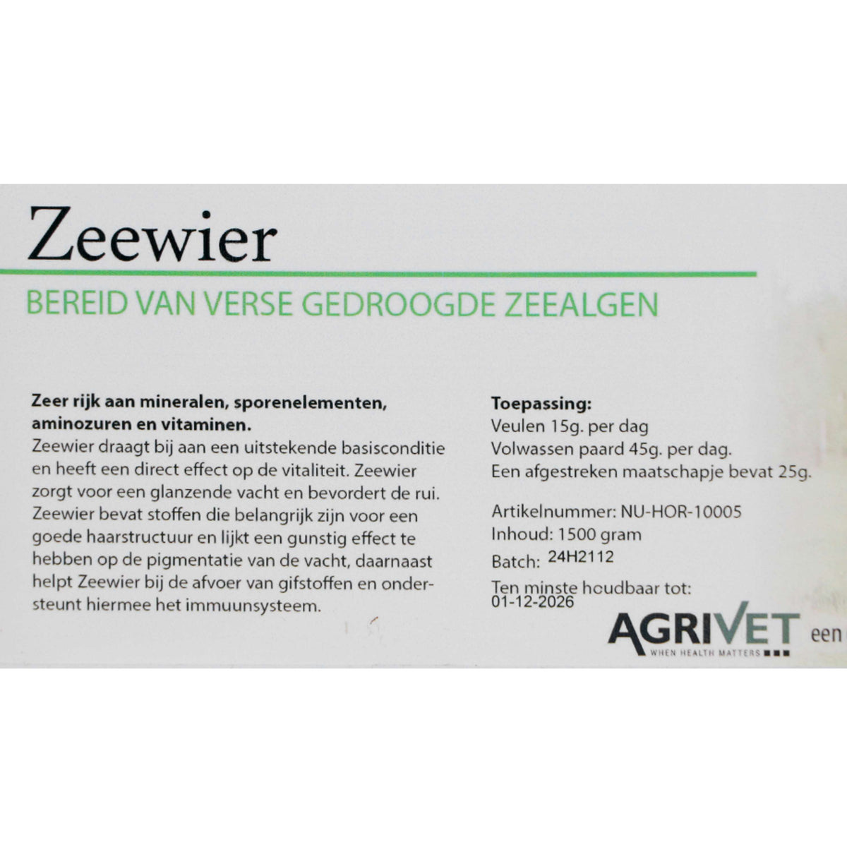 Agrivet zeewier