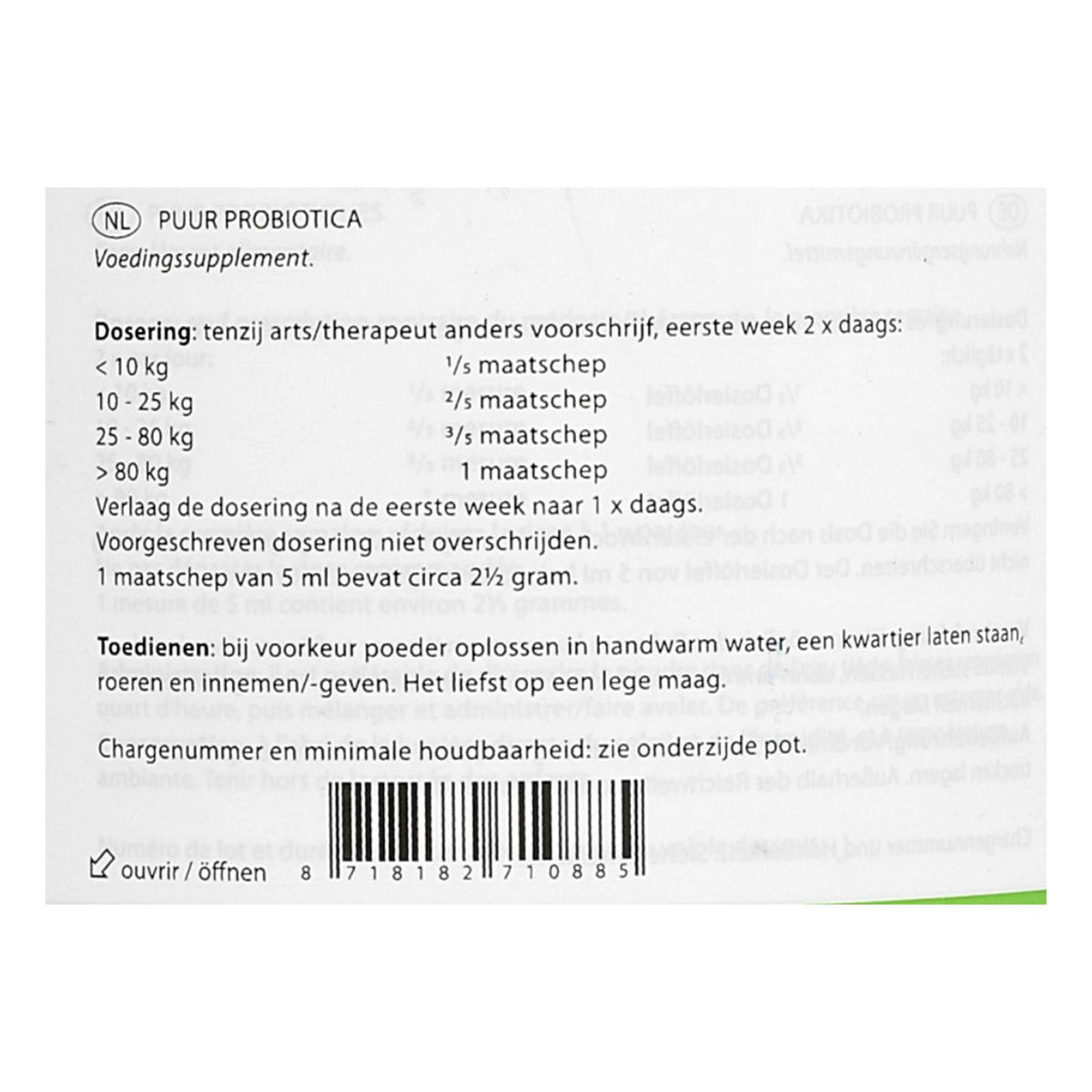 PUUR Probiotic / Probiotica Paard/Pony