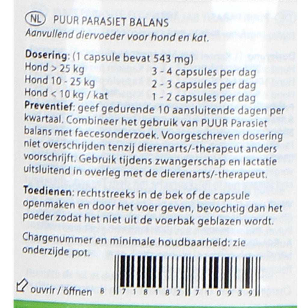 PUUR Parasitus / Parasiet Balans Hond/Kat