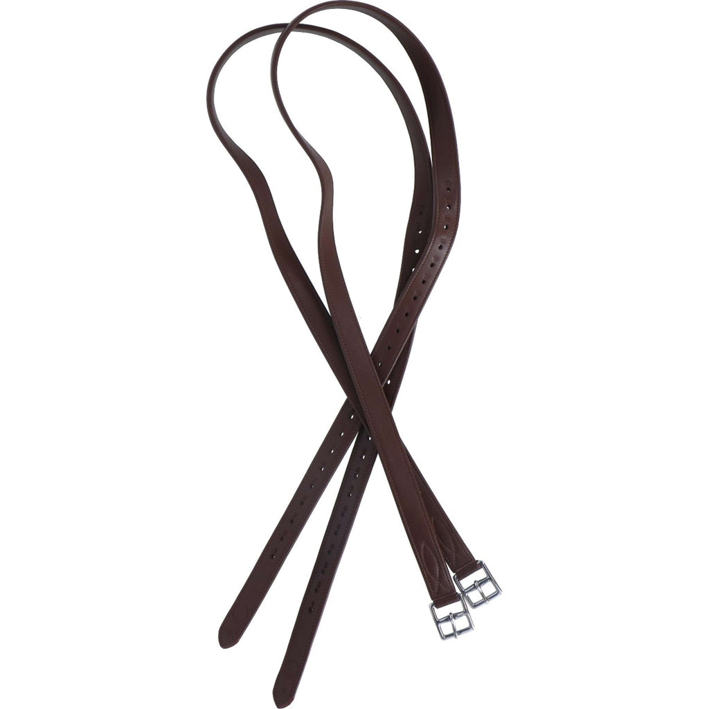 BR Stijgbeugelriemen Nylon en Soft RVS Gespen Tobacco/Zilver