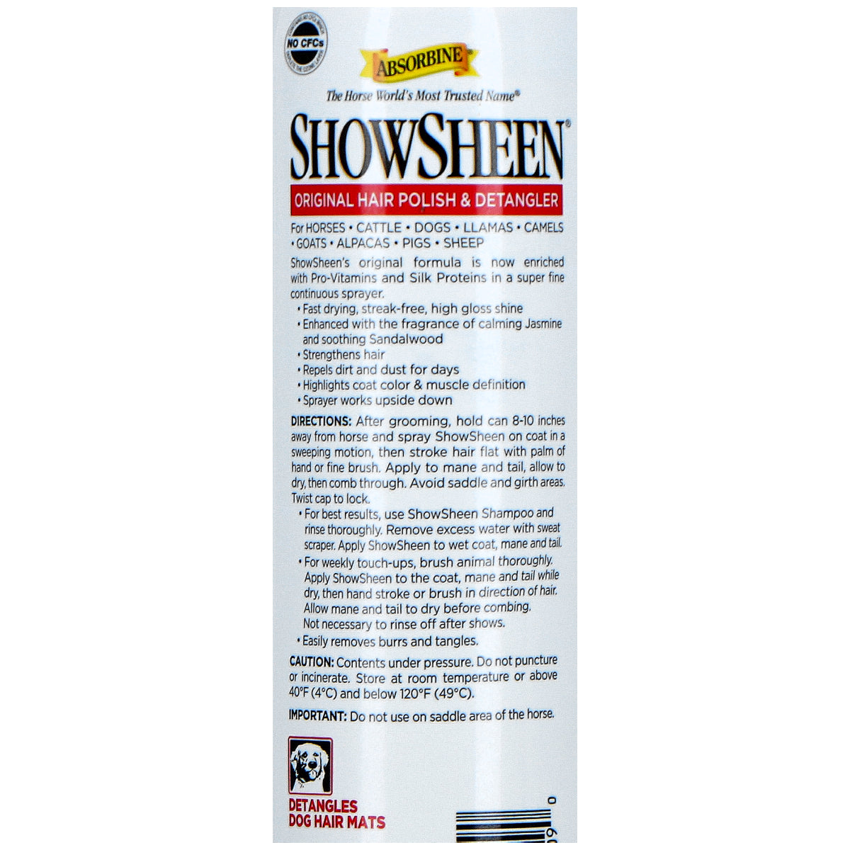 Absorbine Anti-klit Showsheen Finishing Mist