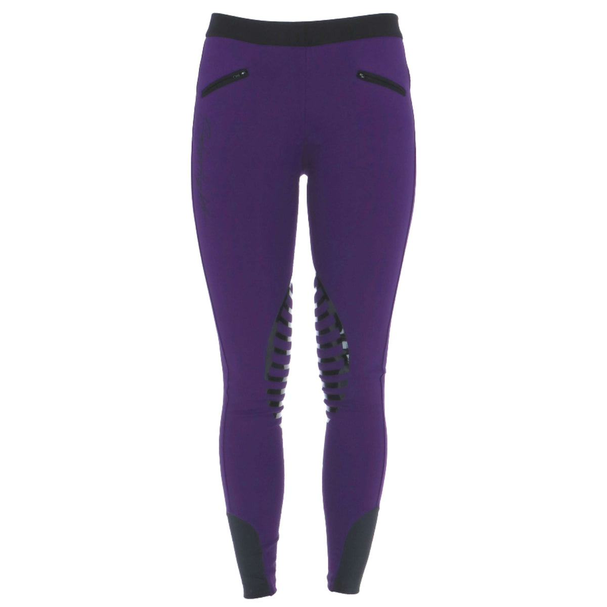 HKM Rijlegging Starlight Silicoonknievlak Kids Paars/Zwart