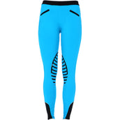 HKM Rijlegging Starlight Silicoonknievlak Dames Turquoise/Zwart