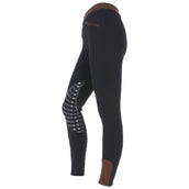 HKM Rijlegging Starlight Silicoonknievlak Dames Zwart/Bruin