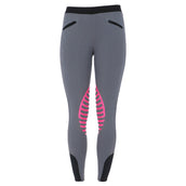 HKM Rijlegging Starlight Silicoonknievlak Dames Lichtgrijs/Roze