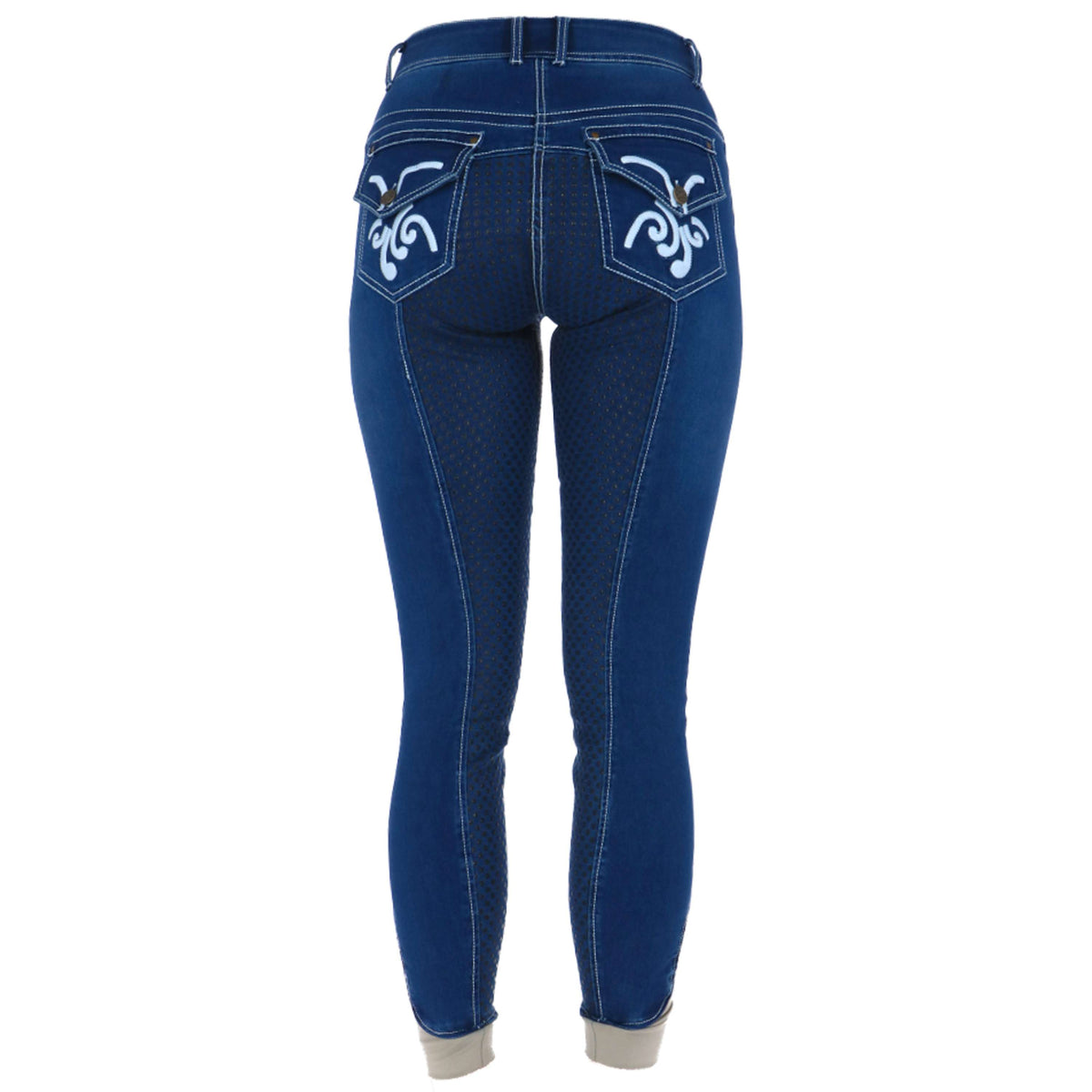 HKM Rijbroek Pasadena Summer Denim Silic Zitvlak Jeans Blauw