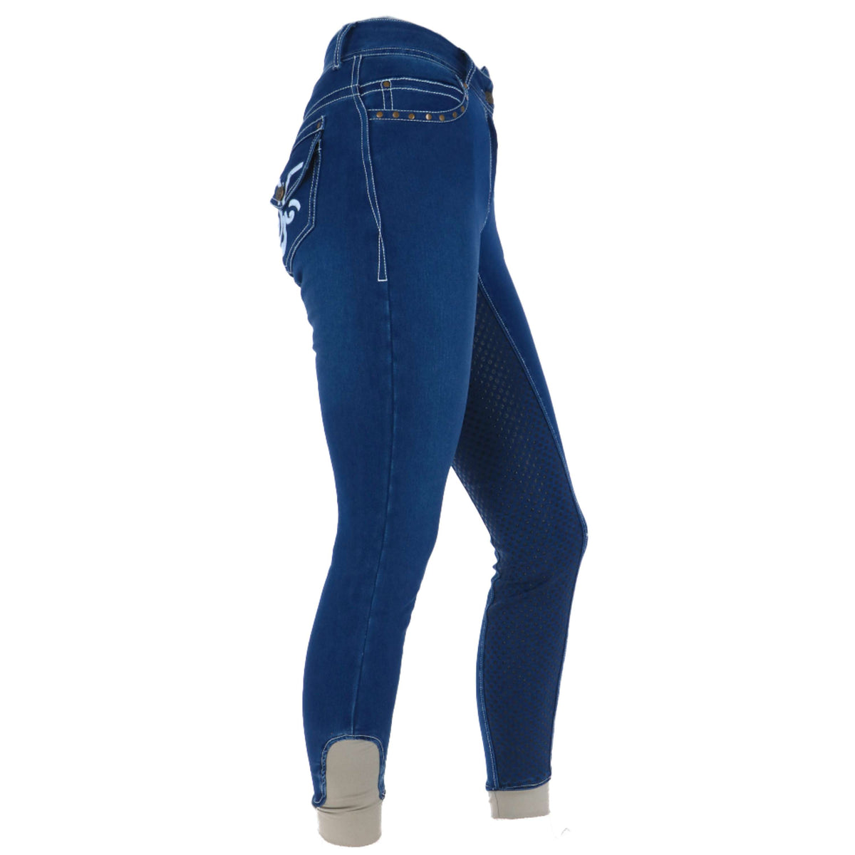 HKM Rijbroek Pasadena Summer Denim Silic Zitvlak Jeans Blauw