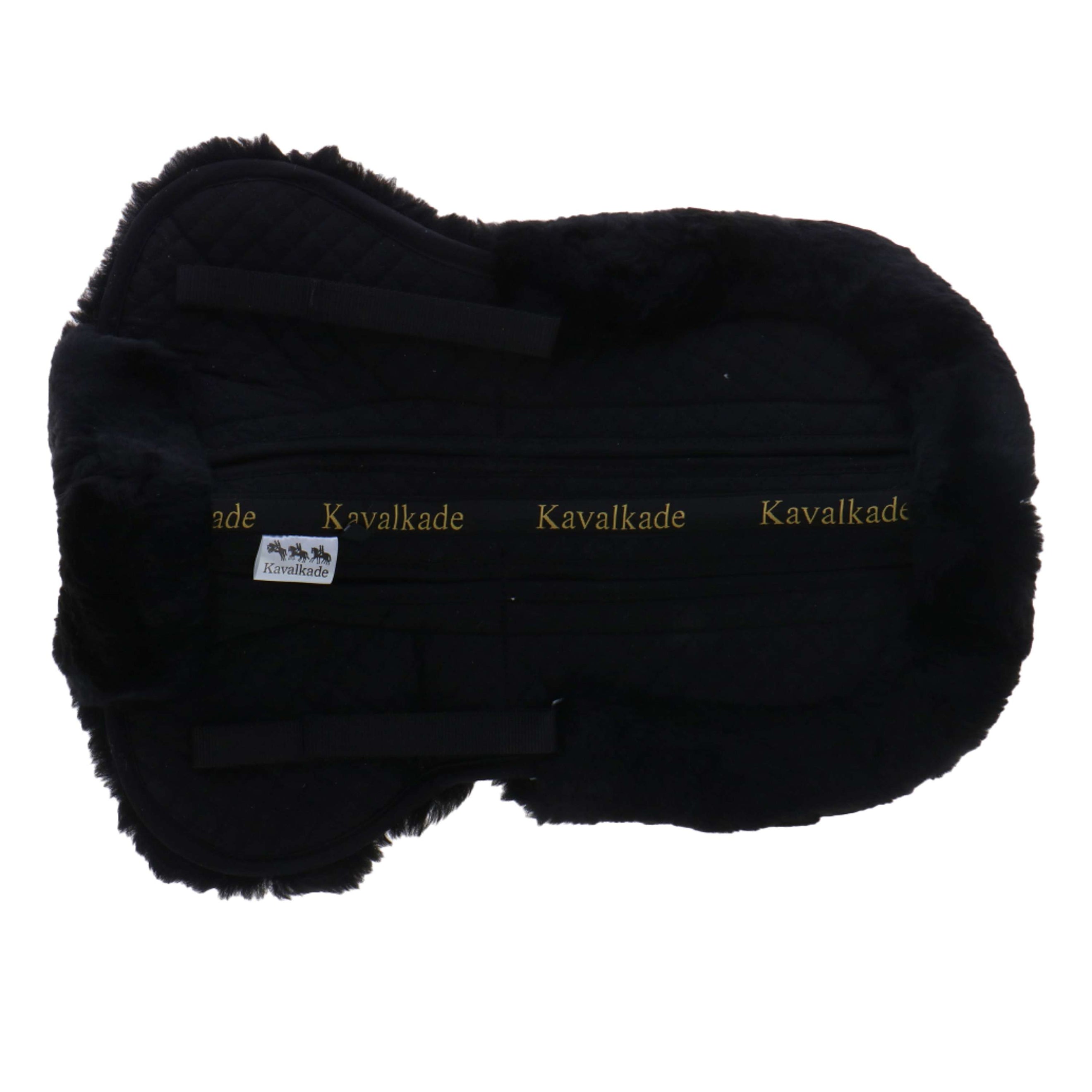 Kavalkade Onderlegger met Lamsvel en Inlagen Zwart Kavalkade Onderlegger met Lamsvel en Inlagen Zwart