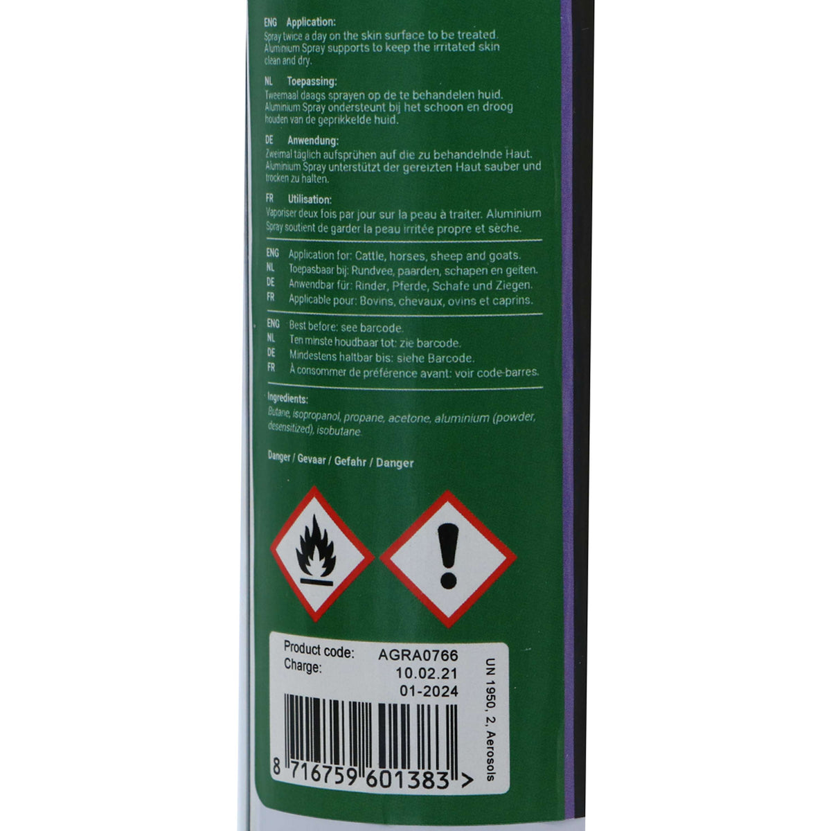 Agradi Horse Aluminiumspray Voor Alle Dieren