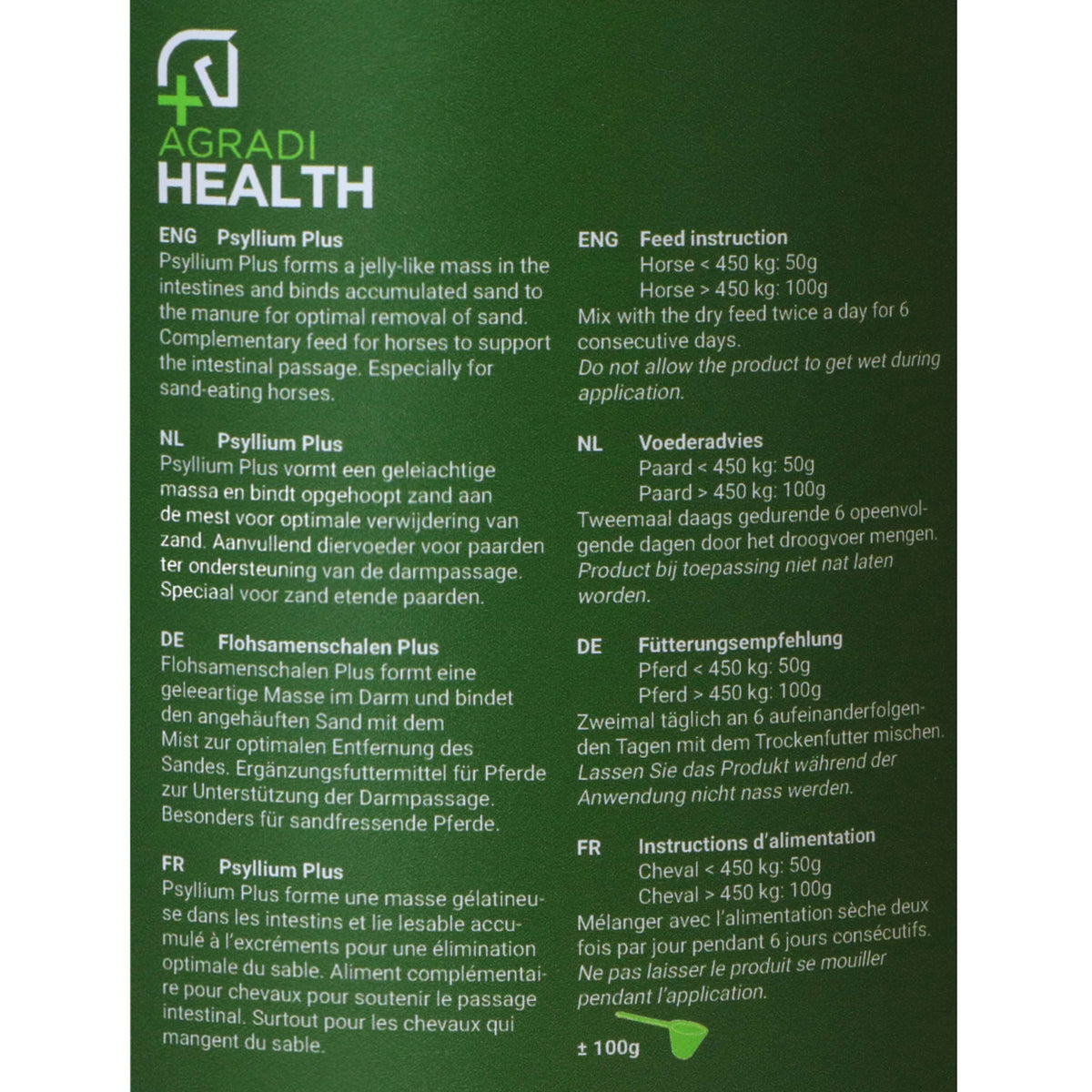 Agradi Health Psyllium Zandweg Plus