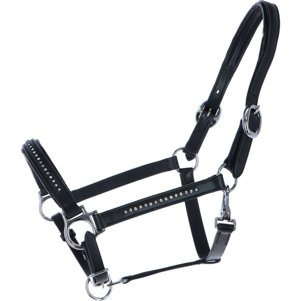 Harry's Horse Halster Finesse Crystal Leder Zwart