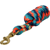 Shires Halstertouw Topaz Orange/Navy/Turquoise