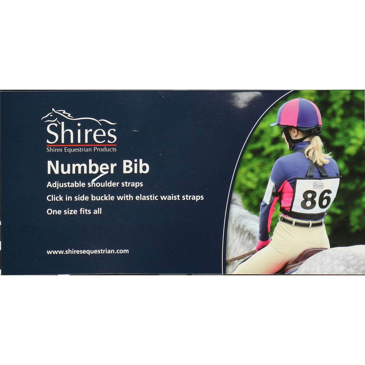 Shires Nummerhouder Eventing Black