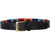 Shires Polo Riem Drover Turquoise/Red/Orange/Blue