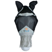 Shires Vliegenmasker met Oren & Neus Franje Mesh Black