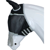 Shires Vliegenmasker met Oren & Neus Franje Mesh Black