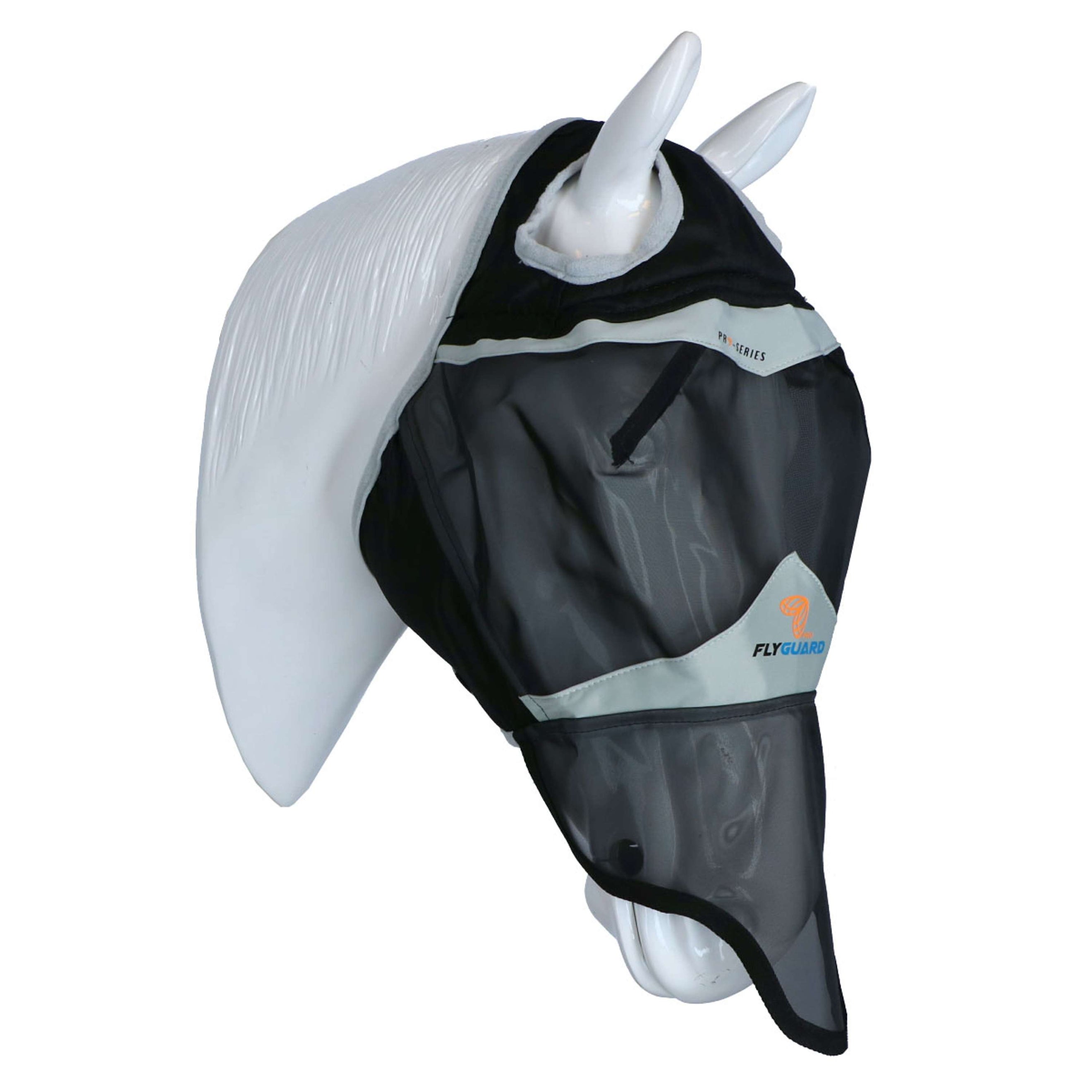Shires Vliegenmasker met Neusflap en zonder Oren Black