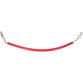 Shires Stalketting rubber met ketting Rood