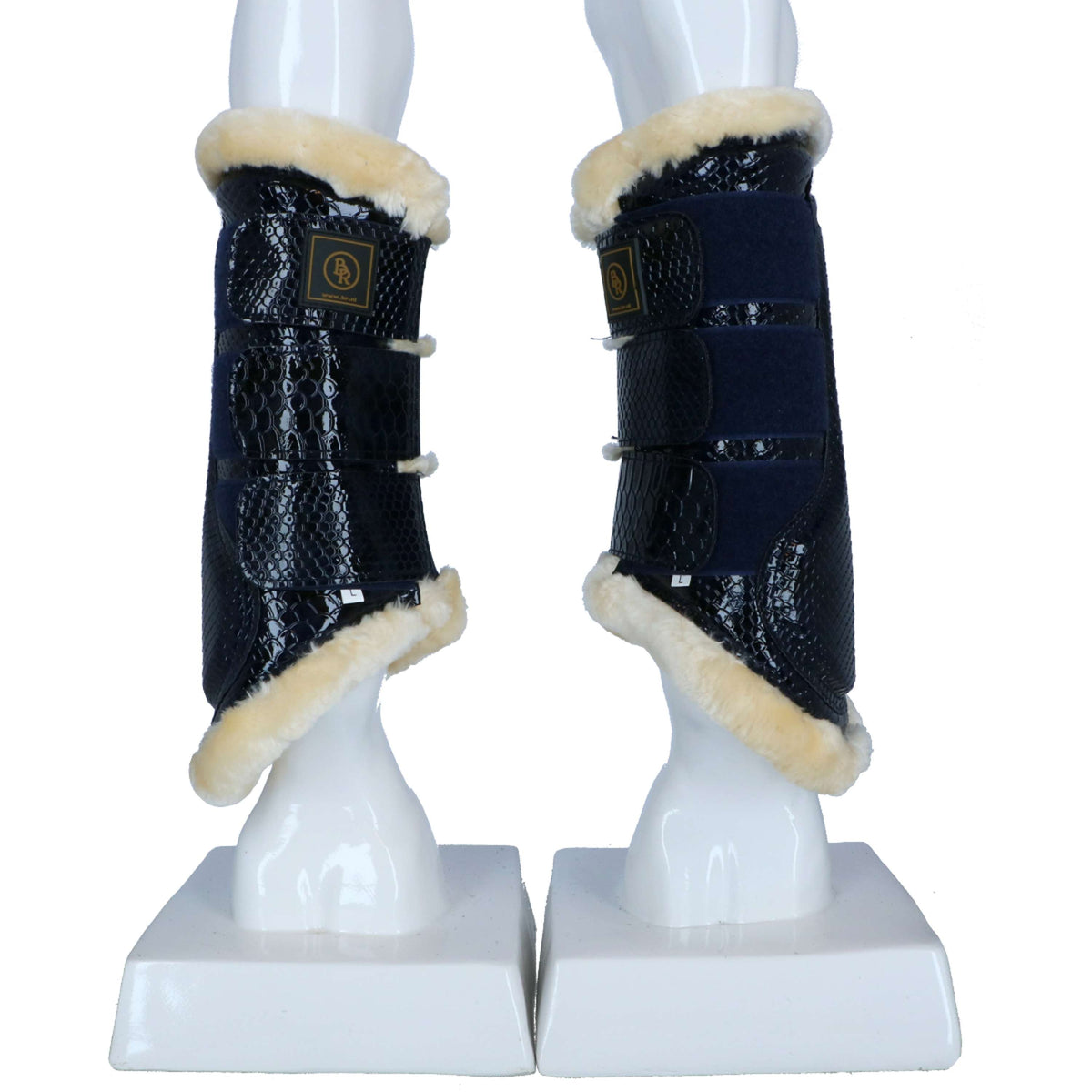 BR Beenbeschermers Majestic Lacquer Sheepskin Navy