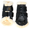 BR Beenbeschermers Majestic Lacquer Sheepskin Zwart