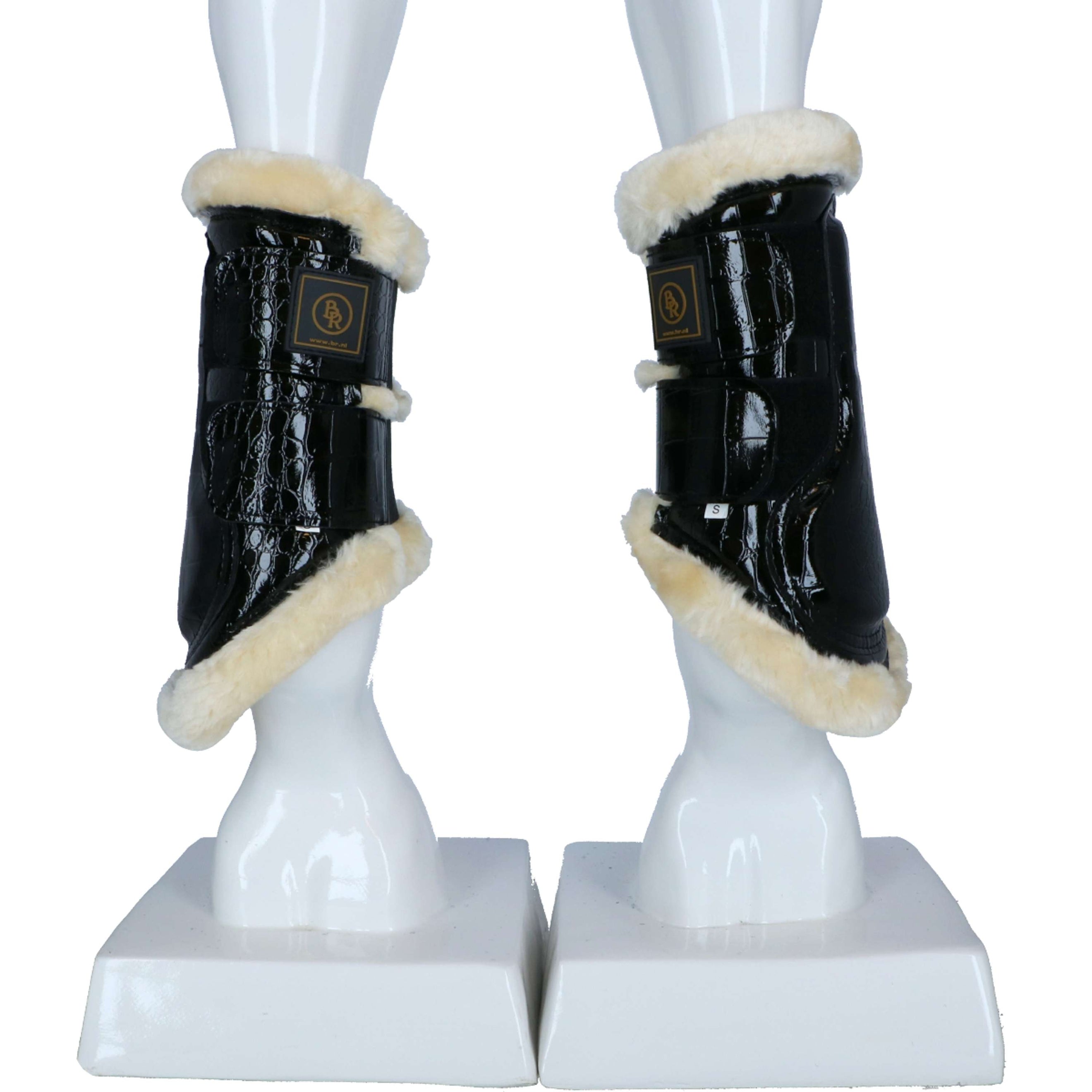 BR Beenbeschermers Majestic Lacquer Sheepskin Zwart BR Beenbeschermers Majestic Lacquer Sheepskin Zwart