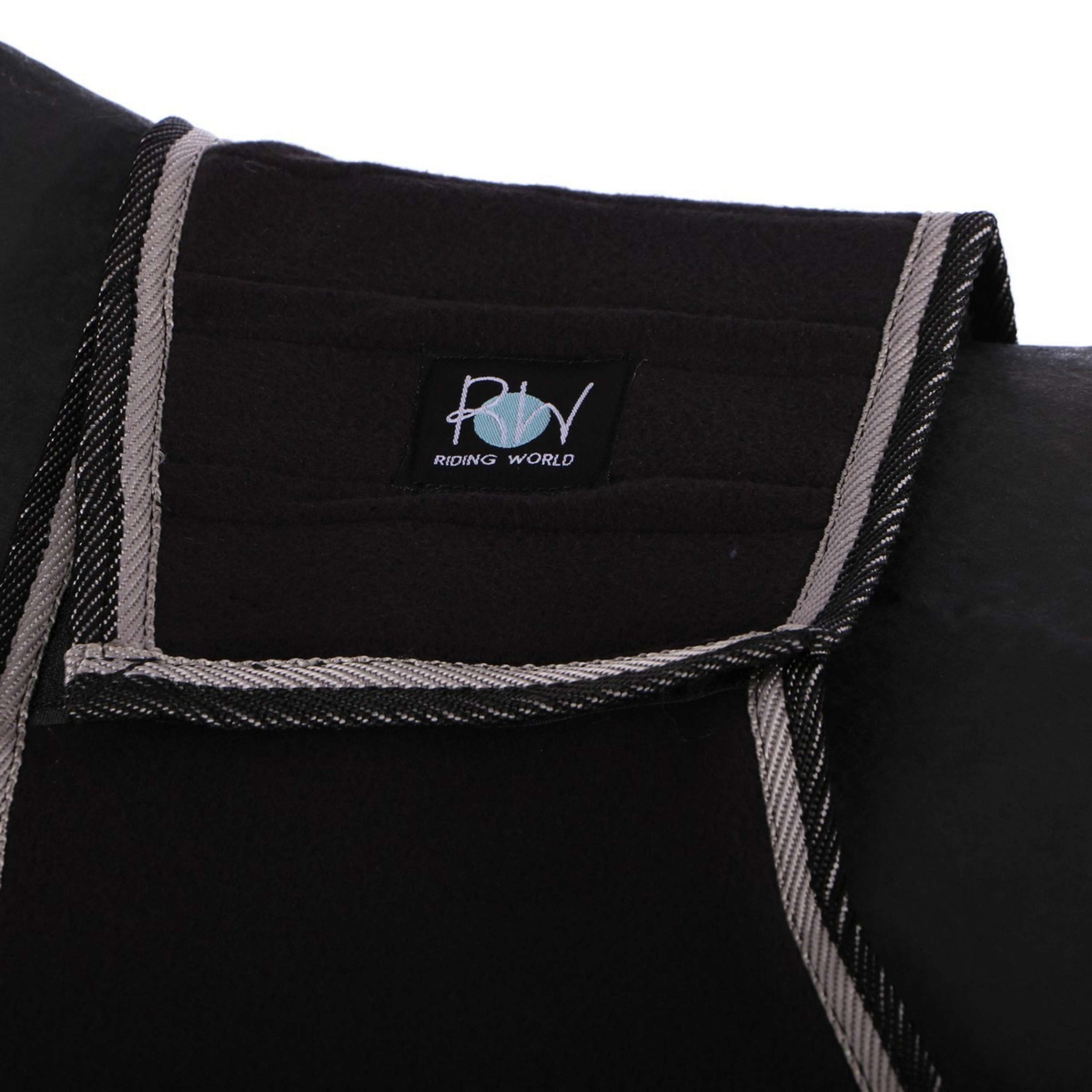 Riding World Uitrijdeken Fleece Zwart/Grijs Riding World Uitrijdeken Fleece Zwart/Grijs