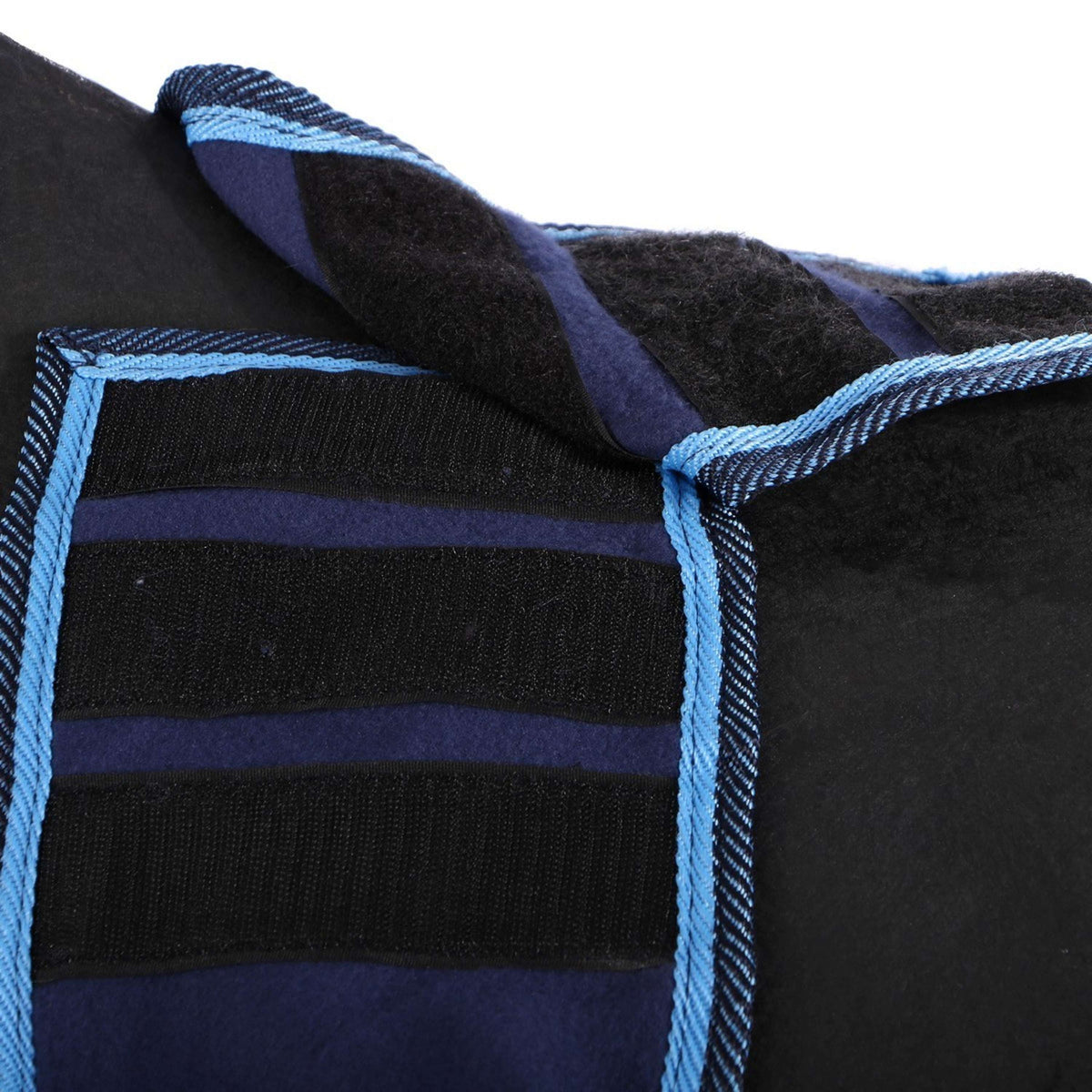 Riding World Uitrijdeken Fleece Navy/Lichtblauw