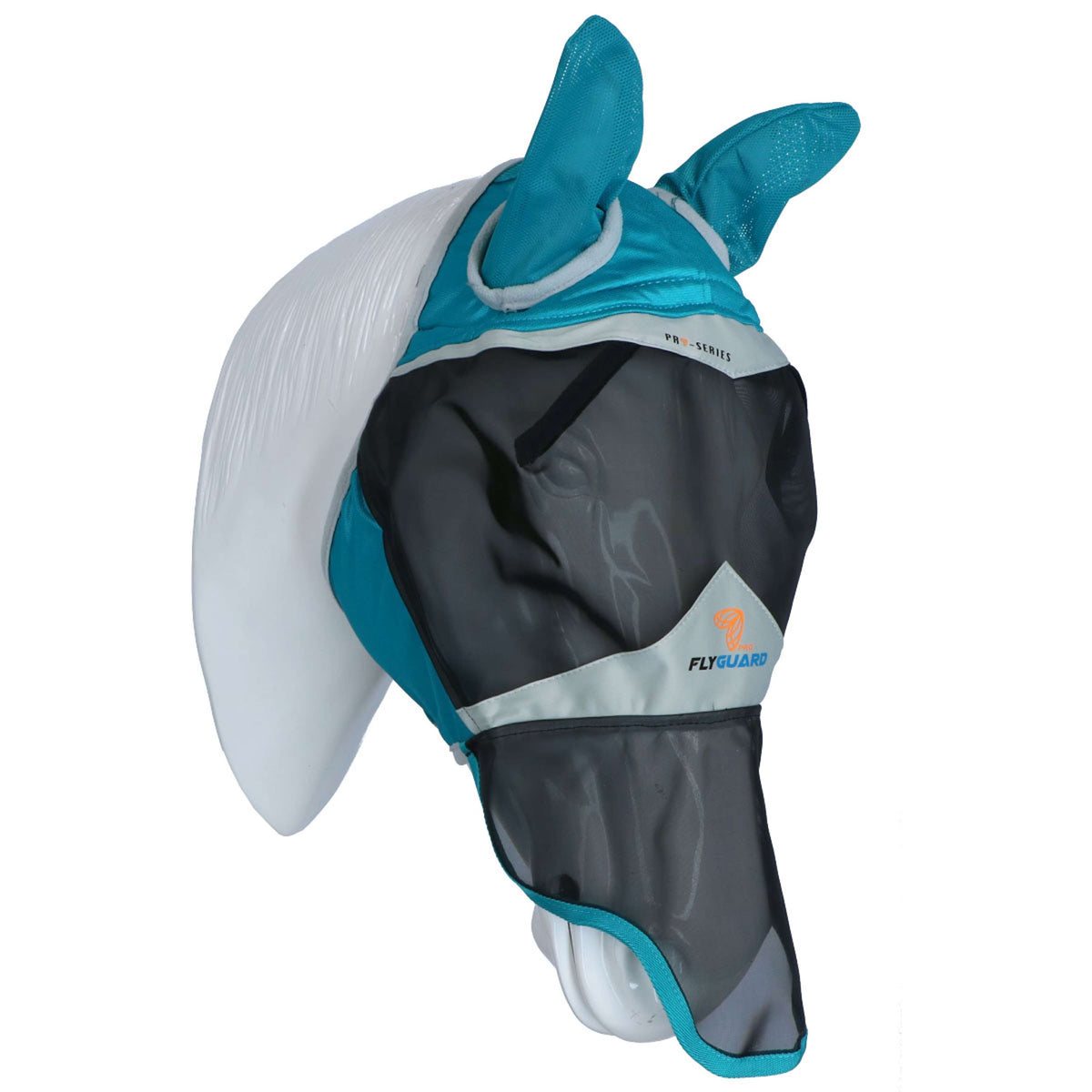 Shires Vliegenmasker met Oren & Neus Fine Mesh Teal