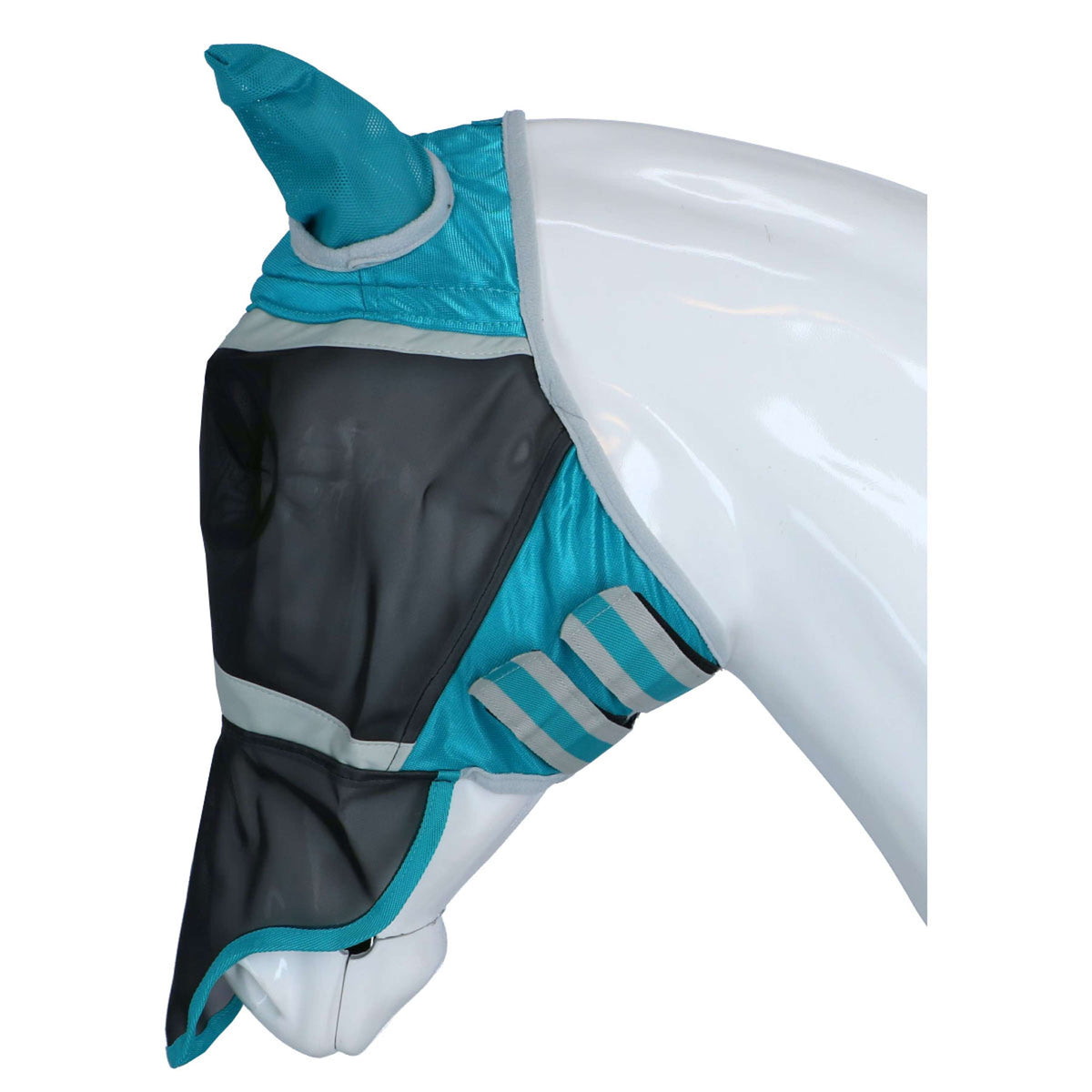 Shires Vliegenmasker met Oren & Neus Fine Mesh Teal