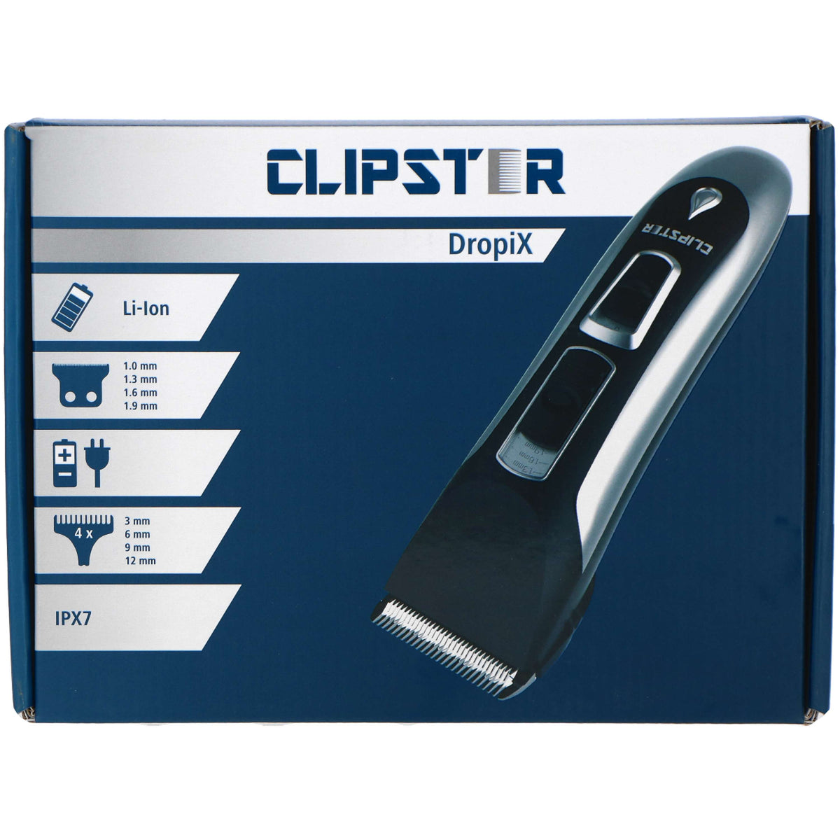 Clipster Akku Tondeuse DropiX Silver/Zwart