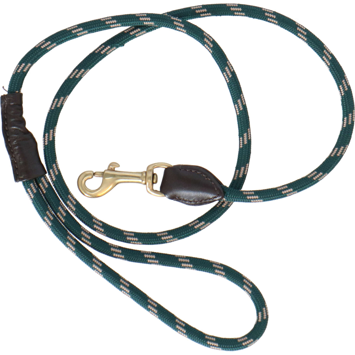 Weatherbeeta Dog Lead Rope Leather Hunter Green/Brown