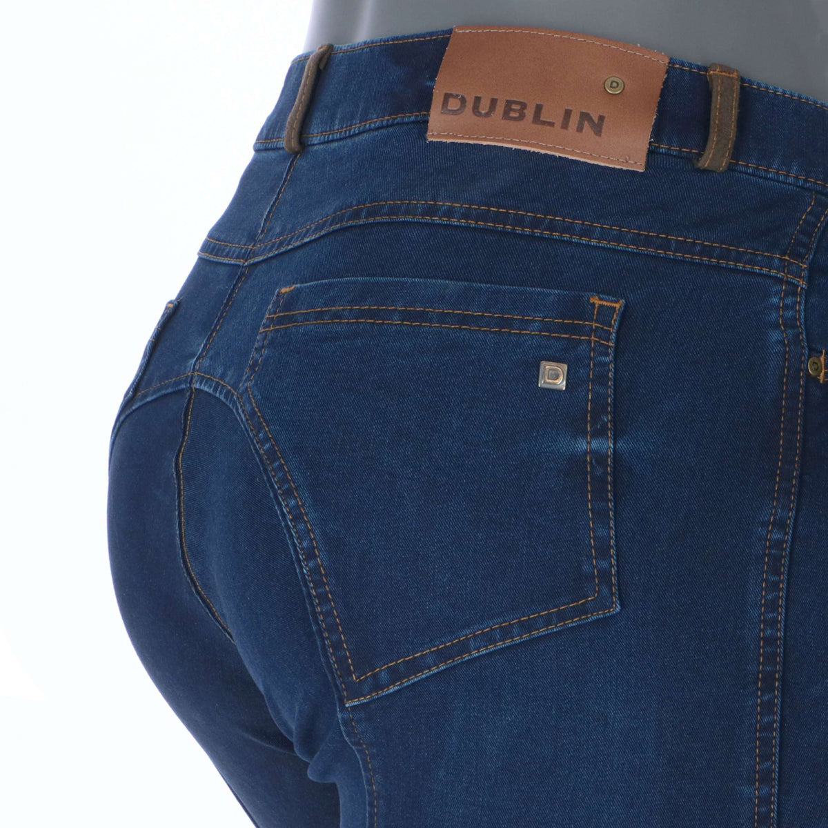 Dublin Rijbroek Shona Knie Stuk Denim Blauw Denim