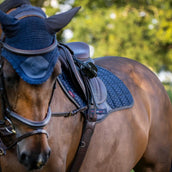 LeMieux Zadeldekje Carbon Mesh Air Square CC Navy