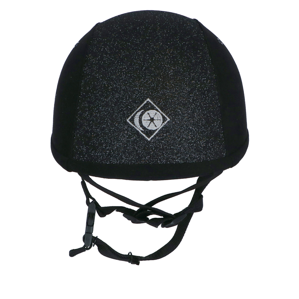 Charles Owen Cap YR8 Sparkly Centre Round Black